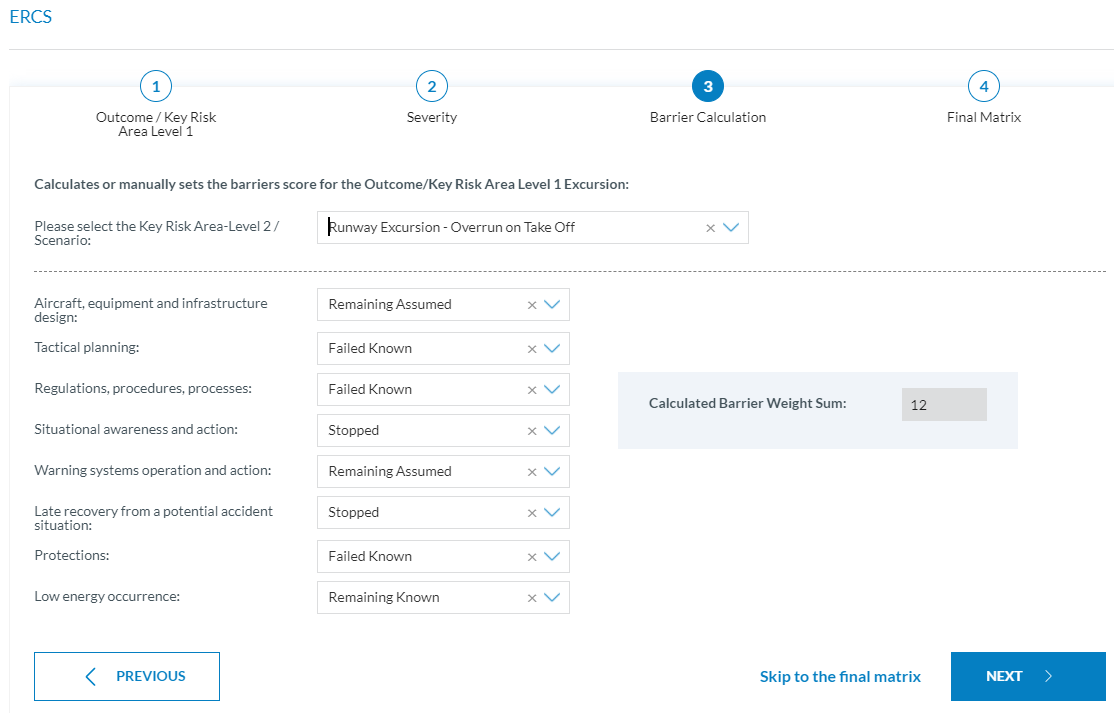 ERCS wizard 3rd step