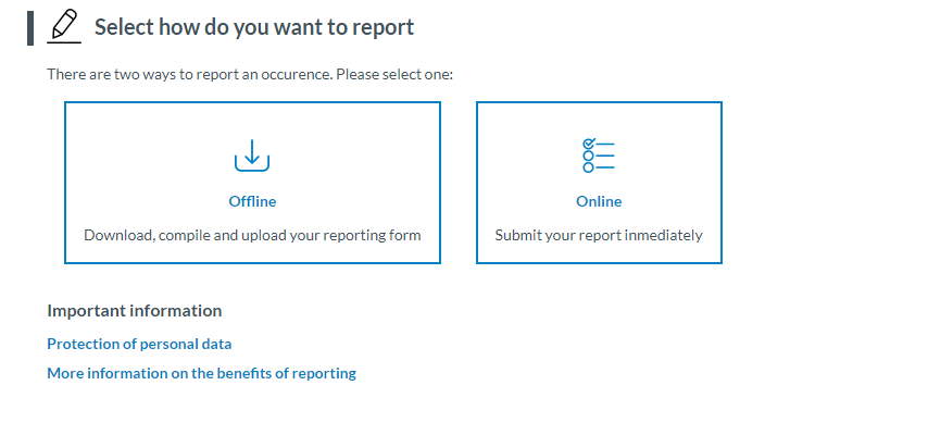 select how to report