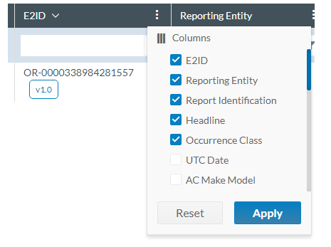 column filters